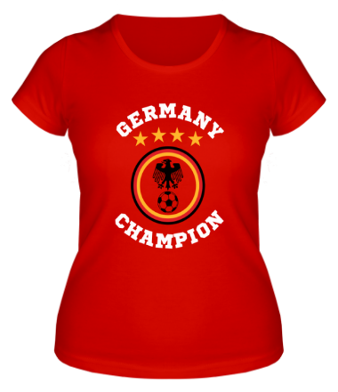 Женская футболка Germany Football | Logo 4 stars