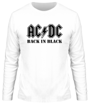 Мужская футболка длинный рукав ACDC Back in black фото