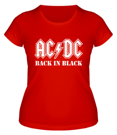 Женская футболка ACDC Back in black