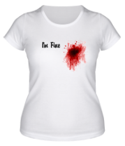 Женская футболка Кровавое пятно на сердце фото