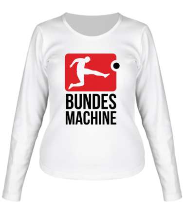 Женская футболка длинный рукав Bundes machine football