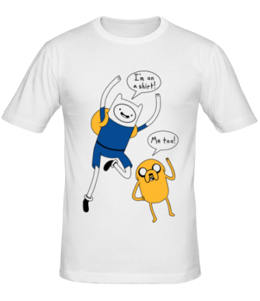 Мужская футболка Adventure time мы на футболке