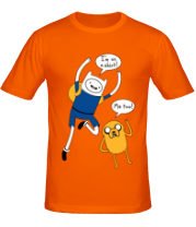 Мужская футболка Adventure time мы на футболке фото