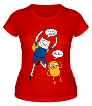 Женская футболка Adventure time мы на футболке фото