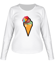 Женская футболка длинный рукав Мороженое фото
