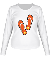Женская футболка длинный рукав Летние шлепки фото