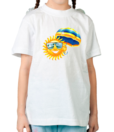 Детская футболка Солнце с зонтом