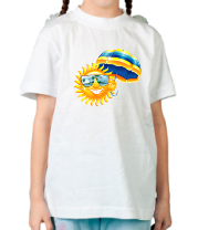 Детская футболка Солнце с зонтом фото