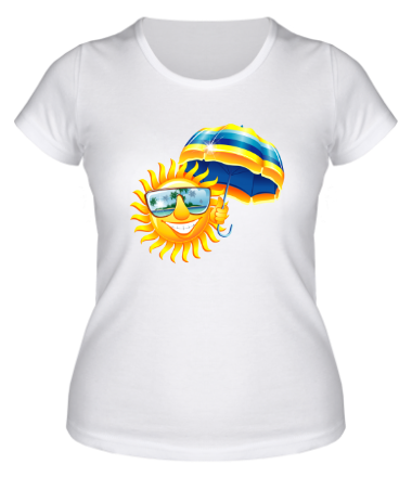 Женская футболка Солнце с зонтом