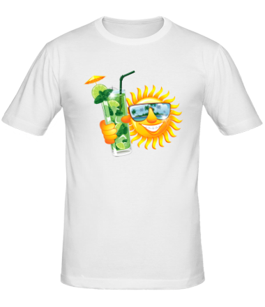 Мужская футболка Солнце с мохито