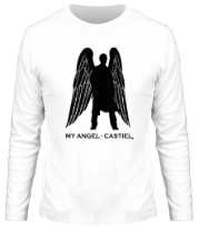 Мужская футболка длинный рукав Сверхъестественное - Ангел Кастиэль фото