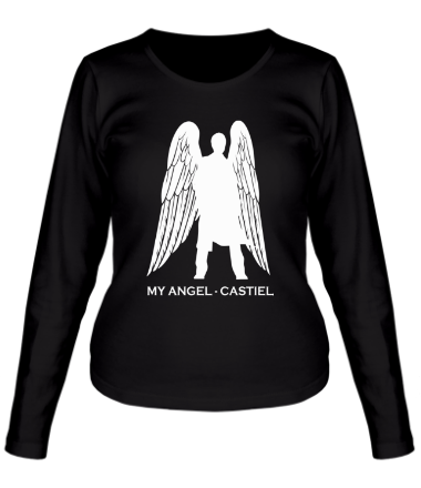 Женская футболка длинный рукав Сверхъестественное - Ангел Кастиэль