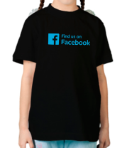 Детская футболка Find us on Facebook фото
