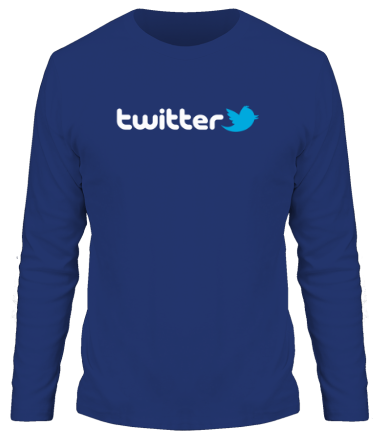 Мужская футболка длинный рукав Twitter