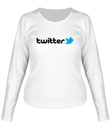 Женская футболка длинный рукав Twitter