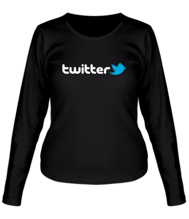 Женская футболка длинный рукав Twitter