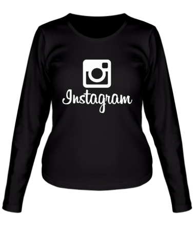 Женская футболка длинный рукав Instagram