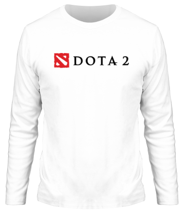 Мужская футболка длинный рукав Dota 2 Logo