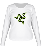 Женская футболка длинный рукав Razer Snake Logo фото