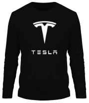 Мужская футболка длинный рукав Tesla фото