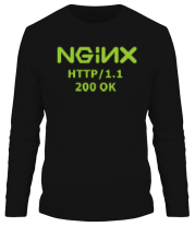 Мужская футболка длинный рукав Nginx 200 OK фото