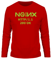 Мужская футболка длинный рукав Nginx 200 OK фото