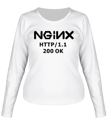 Женская футболка длинный рукав Nginx 200 OK