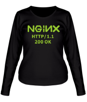 Женская футболка длинный рукав Nginx 200 OK фото
