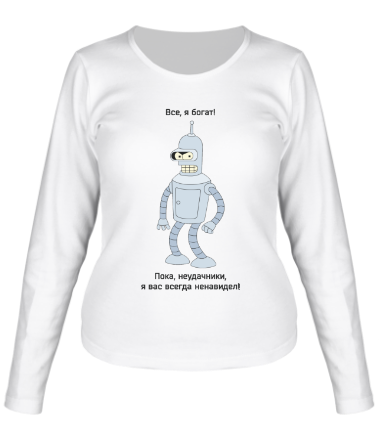 Женская футболка длинный рукав Bender - Пока, неудачники