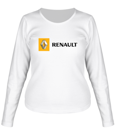 Женская футболка длинный рукав Renault (logo)