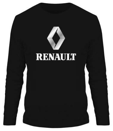 Мужская футболка длинный рукав Renault (logo_metal)
