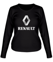 Женская футболка длинный рукав Renault (logo_metal) фото