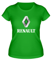 Женская футболка Renault (logo_metal) фото