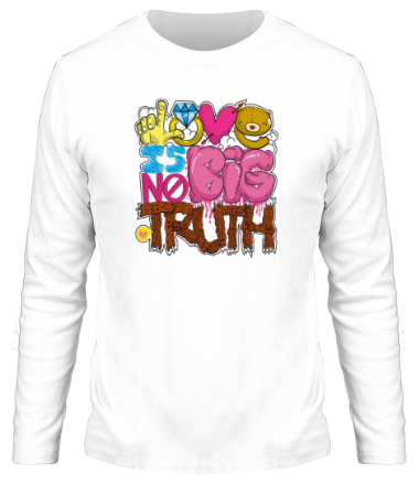 Мужская футболка длинный рукав Love is big no truth