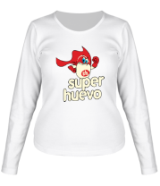 Женская футболка длинный рукав Super Huevo фото