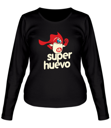 Женская футболка длинный рукав Super Huevo