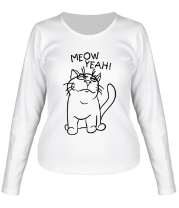 Женская футболка длинный рукав Meow yeah! фото