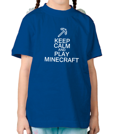 Детская футболка Keep calm and play Minecraft
