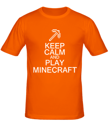 Мужская футболка Keep calm and play Minecraft