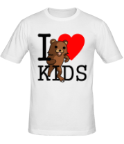 Мужская футболка I love kids | Педобир фото