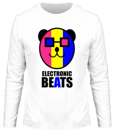 Мужская футболка длинный рукав Electronic beats