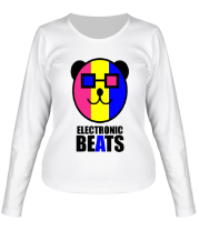Женская футболка длинный рукав Electronic beats фото