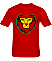 Мужская футболка Lion red yellow green фото