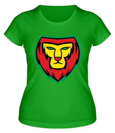 Женская футболка Lion red yellow green