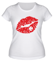 Женская футболка Поцелуй на удачу фото