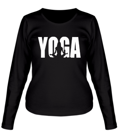 Женская футболка длинный рукав Йога