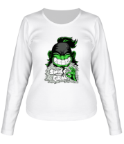 Женская футболка длинный рукав Smoke and green фото