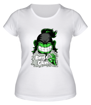 Женская футболка Smoke and green