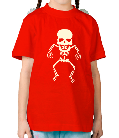 Детская футболка  Скелет