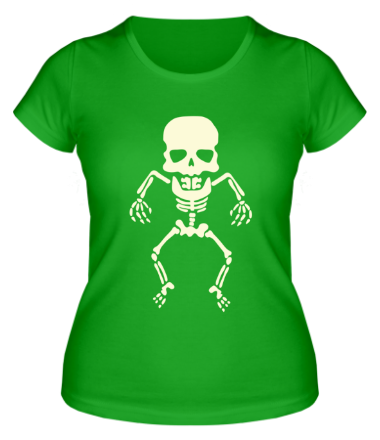 Женская футболка  Скелет